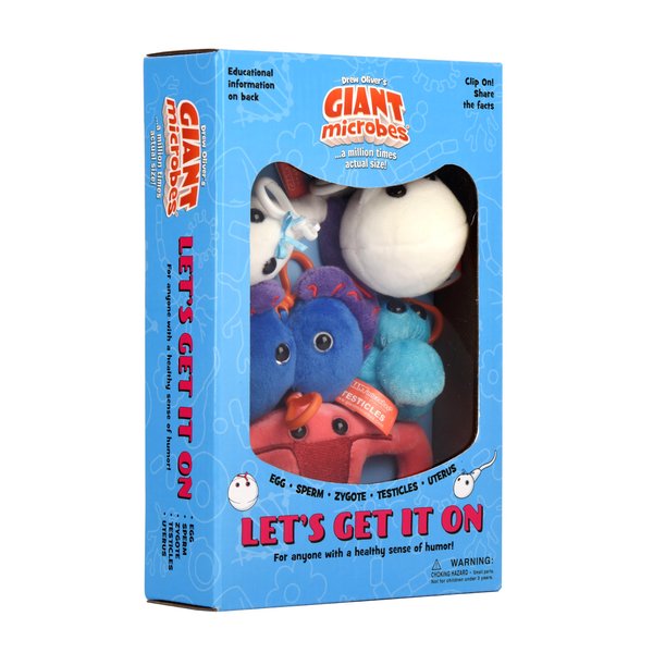 GIANTmicrobes Let’s Get it On Themed Gift Box – Learn about the Reproductive System with Set of 3” cells, Unique Gift for Friends, Students, Scientists, Educators, Anyone with a Healthy Sense of Humor