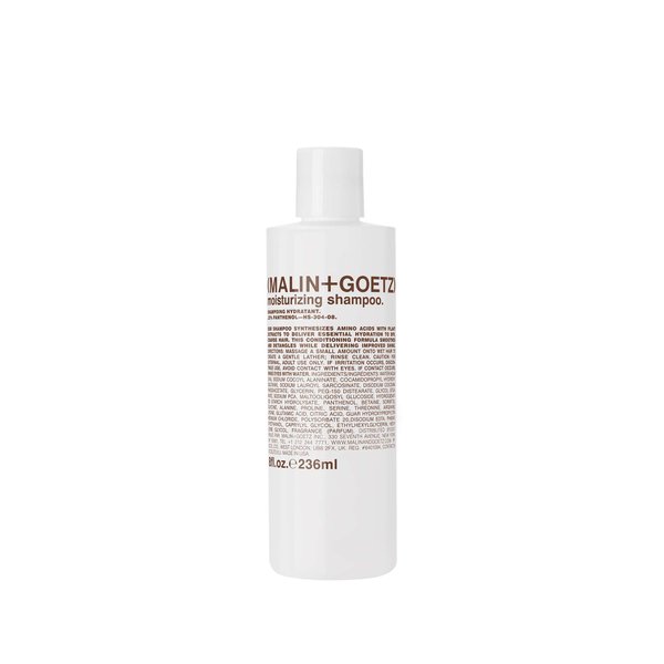 Malin + Goetz Moisturizing Hair Shampoo, 8 Fl. Oz. – Hydrating Shampoo for Women & Men, All Hair Types, Hair Treatment for Dry Damaged Hair, Vegan & Cruelty-Free