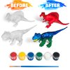 STEM.org Dinosaur Painting Kit for Kids with Dino Trivia-Dinosaur Crafts for Kids Ages 3-5 + w/ 2T-Rex Dinosaur Set - Screen Free, Educational Dinosaur Gifts for Boys, Dino Art Projects for Kids 4-6
