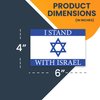 Magnet Me Up I Stand with Israel Israeli Flag Magnet Decal, 4x6 Inches, Blue and White, Heavy Duty Automotive Magnet for Car, Truck, SUV, or Any Other Magnetic Surface