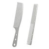 Dolmifapro 2 Pcs Metal Comb, Fine Tooth Comb, Stainless Steel Comb Set, Professional Barber Comb Hair Cutting for Hair Stylist, Easy Take, Anti Static, Heat Resistant, Travel comb, Wood Grain Design