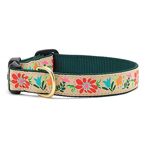 Up Country, Dog Collar, Tapestry Floral, 5/8 Inch x 9-15 Inch