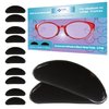 GMS Optical® 1.3mm Ultra-Thin Anti-slip Adhesive Contoured Silicone Eyeglass Nose Pads with Super Sticky Backing - 5 Pair (Black)