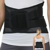 NeoTech Care Adjustable Double Pull Lumbar Brace/Lower Back Belt, Black, Size XXL