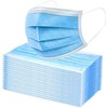 PURE GEM [Pack of 100] Single Use Disposable Blue Face Mask, Soft on Skin, 3-ply Masks Facial Cover with Elastic Earloops Great For Home, Office, School, and Outdoors