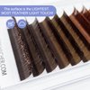 HAICHER Brown Lash Extensions 05 CC Curl 12mm Single, Colored Lash Trays for Eyelash Extension