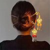 Lantern Light Tassel Hairpins Hair Stick Chinese Coiled Hair Antique Hair Pin Hair Accessories for Women 1 PC Red Bead