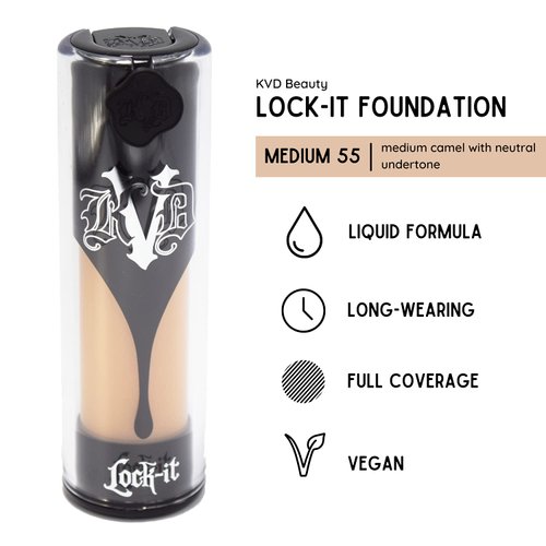 Kat Von D Lock-it Long-wear Full Coverage Foundation Medium 55 Neutral Full Size