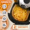PABUES Air Fryer Paper Liners 7.9inch, 150PCS Non-Stick Parchment Paper,Oil Resistant,Disposable Food Grade Free of Bleach Paper Square for 5-8 QT Air Fryer Baking Roasting Microwave