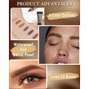 Tinted Eyebrow Gel Kit-2PCS Dark Brown Thickening Brow Gel para cejas,Brow Fillers,Fast Definitio Brow Glue,Natural Long Lasting Eyebrow Makeup Gift for Women with 2 Eyebrow Brushes-Set 04