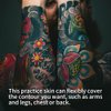 Fake Tattoo Skin - 10Pcs Blank Tattoo Practice Skin (6X8X0.4Inches),  Double-sided Use of Practice Skin,Practice Facial Skin for Tattoo, Practice Skin Kit for Beginners and Tattoo Artists