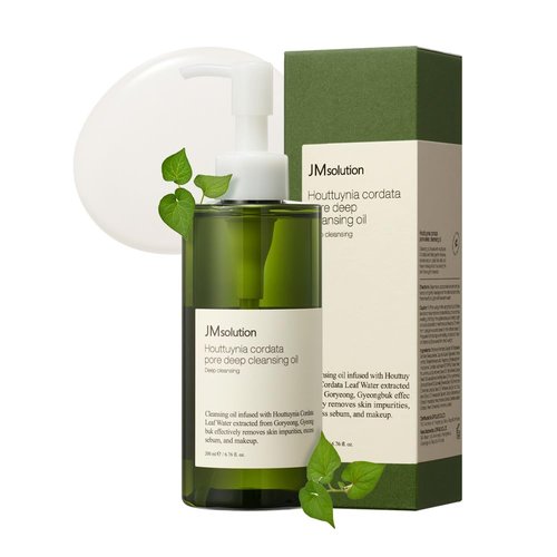 JMsolution Heart Leaf Cleansing Oil - Deep Cleansing, Heart Leaf Water, Gentle Exfoliation, Hydration and Soothing, Non-Irritating, removes impurities, excess sebum, dead skin cells