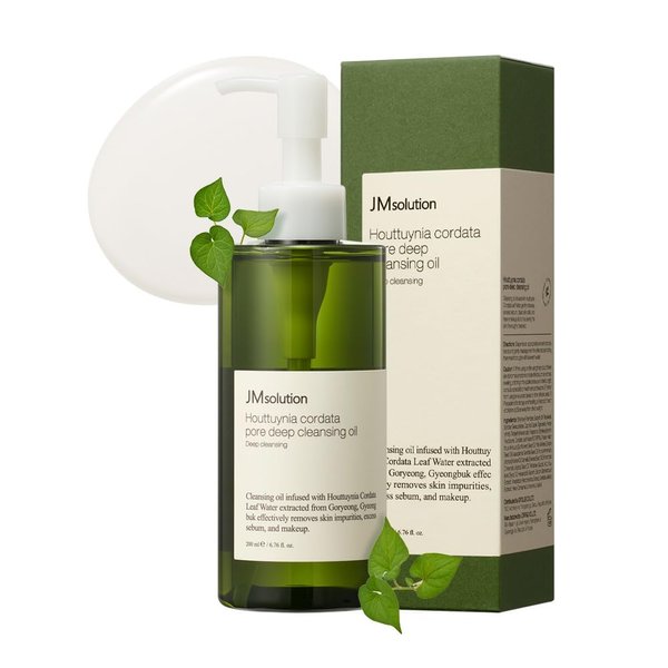 JMsolution Heart Leaf Cleansing Oil - Deep Cleansing, Heart Leaf Water, Gentle Exfoliation, Hydration and Soothing, Non-Irritating, removes impurities, excess sebum, dead skin cells
