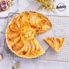 Bakeley 10-Inch Round Tart Pan with Loose Removable Bottom, Non-Stick Carbon Steel Quiche Pan for Oven Baking (Champagne Gold)