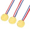 Fun Central 72 Pieces - Gold Plastic Winner Award Medals in Bulk for Kids