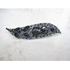 Generic Blue and silver flower leaf crystal hair barrette clip bridal barrette (Primary color: Gray), 1 Count (Pack of 1)