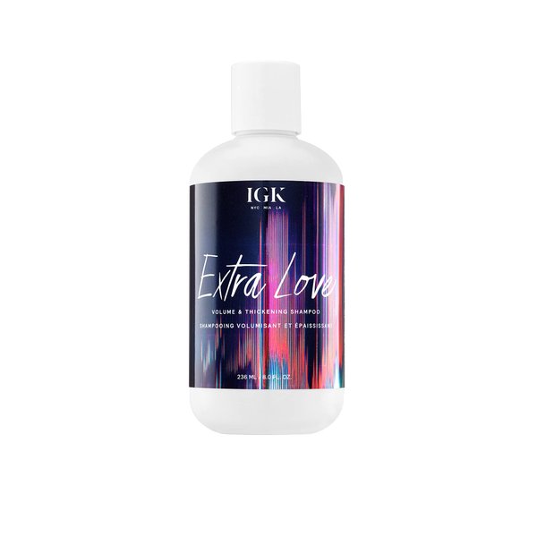 IGK EXTRA LOVE Volume & Thickening Shampoo | Lightweight + Supports Scalp + Balance Oil | Vegan + Cruelty Free | 8 Oz