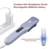 FERNIDA Portable Hair Straightener Brush for Women Cordless Straightening Brush USB Rechargeable Small Mini Straightener Brush for Travel Home Lightweight & Anti-Scald, 3 Temp Setting