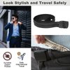 AZ-Homey Travel Security Belt - Money Belt for Men Travel Security Belt with Hidden Money Compartment Pocket Belt with Hidden Pocket Cashsafe Anti-Theft Wallet Non-Metal Buckle