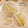 Yovic Fashion Rhinestone Butterfly Hair Clips Gold Bling Pearl Hair Claw Clip Sparkly Butterflies Hair Jaw Clips 1Pcs Hair Accessories for Women and Girls (Pearl Rhinestone Butterfly Clip)