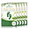 Asfroy Foot Peel Mask 5 Pack - Tea Tree, Removes Calluses, Softens Dry Skin, Safe for Men and Women