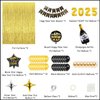 HeyMate Happy New Years Decorations 2025, New Years Eve Party Supplies 2025 , Black Gold New Years Eve Party Decorations Supplies