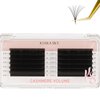 KIARA SKY LASH Cashmere Volume Lash Extensions | Premium Cashmere Lash Extensions | Soft Semi-matte natural finish | For Professional Eyelash Extensions Use Only | Black, (CC-0.05-12MM)