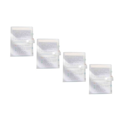 YOAVIP 3x5 Index Cards Clear Plastic Holder Organizer Pouches Book Binder 40 Page Hold 160 Cards 4 Pack