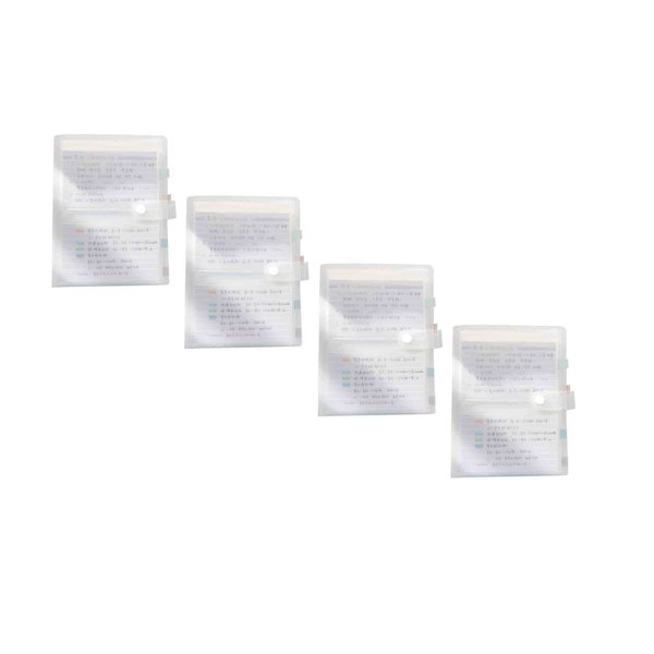 YOAVIP 3x5 Index Cards Clear Plastic Holder Organizer Pouches Book Binder 40 Page Hold 160 Cards 4 Pack