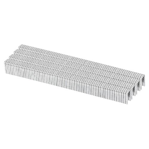 uxcell 18 Gauge Narrow Crown Staples 1/4" x3/8", 1000Pcs Galvanized Steel for Pneumatic, Electric Stapler, White