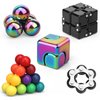 Fidget Spinner Pad Controller Infinity Cube Flippy Roller Chain Toy Pack for Adults, Metal Finger Hand Spinners Sensory Toys Cool Gadget Stress Anxiety Relief Birthday Gift Party Favor