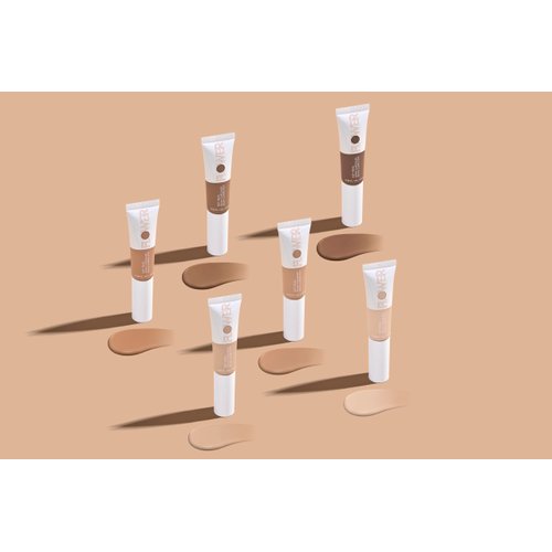 FLOWER BEAUTY By Drew Barrymore Get Real Serum Concealer - Brightens Skin + Blurs Blemishes - Hydrating Serum- Medium Deep