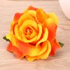 Frcolor Artificial Big Rose Flower Hairpin Hair Clips Flower Brooch for Women Party (Orange)