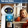 Kinnkall Indoor Baby-Pet-Camera with Two-Way Video & Audio, 1.5" Display PTZ Camera with Mobile App, 2.4G WiFi-Camera for Home Security, Motion Tracking, Cloud/SD,24/7
