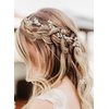 Chargances Bridal Long Hair Vine Pearl Headband Bohemia Pearl Hairpiece for Weeding Prom Festival Pearl Wedding Hair Accessories Bridesmaids Headpiece Flower Girls Weeding Hair Jewelry (silver)