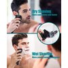Electric Razor for Men - Rechargeable Electric Shaver for Men, Waterproof Wet Dry Cordless Razor with Nose Hair Trimmer and Sideburns Trimmer