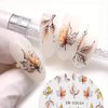 Fall Nail Art Stickers Decals Autumn Maple Leaf Nail Decals 6PCS Fall Leaf Plant 3D Self-Adhesive Thanksgiving Nail Art Supplies Fall Sticker for Nails Manicure Sliders for Women Nail Art Decorations