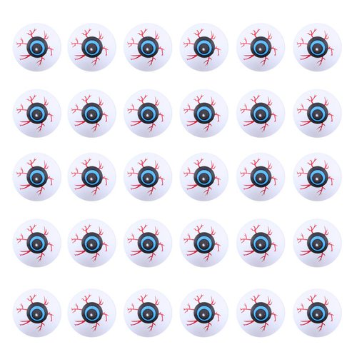 niCWhite Plastic Halloween Eyeballs Scary Ping Pong Eyeballs for Kids Toys,30pcs 1.5In Fake Eye Balls Hollow Eyeballs Beer Pong for Halloween Party Favors Goody Bag Fillers,Halloween Terror Props