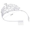 AOPRIE Birthday Tiara for Women Gold Birthday Queen Sash & Headband Happy Birthday Tiara and Crown for Women Rhinestone Crystal Decor