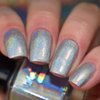 Whats Up Nails - Welcome to Holowood Stamping Polish Holographic Silver Lacquer for Stamped Nail Art Design 7 Free Cruelty Free Vegan
