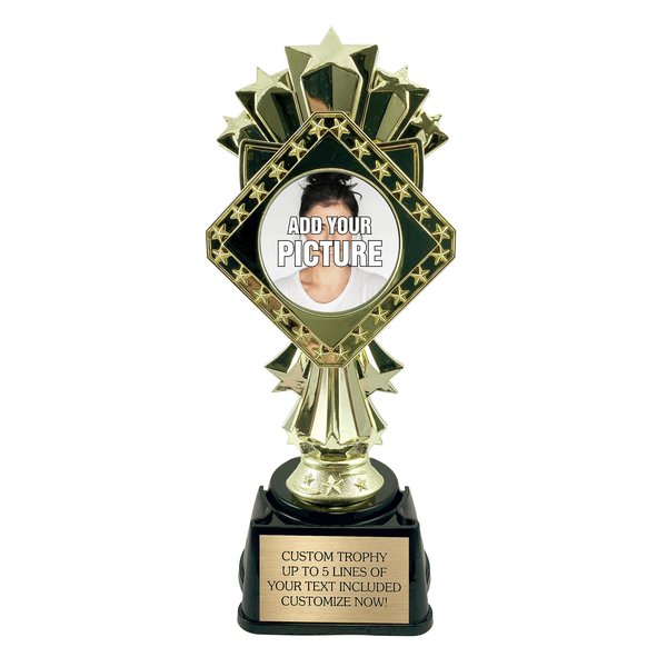 9” Custom Trophy with Engraved Plate - Upload Your Logo or Choose from Sports, Academic, Scholastic, Funny and More! - Customize Now!