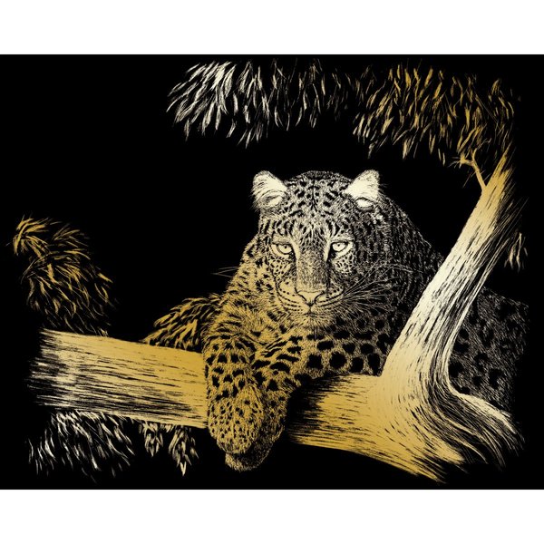 Royal Brush Gold Foil Engraving Art Kit 8"X10", Spotted, White