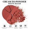 UCANBE Matte Cream-To-Powder Blush Makeup Palette, Highly Pigmented Lightweight Blush for Cheek and Eye, Blendable Flawless Velvety Coverage Face Blushes Make up 0.25 Ounce, Carrot