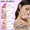 24 Pcs Square Press on Nails Short Preppy Fake Nails Cute Floral False Nails with Design Pastel Nails Press ons Spring Glue on Nails Glossy Reusable Stick on Nails Artificial Nails for Women Girls