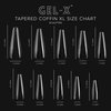 Apres Gel-X Tips Nail Extensions Sculpted Coffin Extra Long Soft Gel | 250 Pcs | 10 Sizes