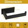 Vanloory Toilet Paper Holder, Self Adhesive Tissue Holder Stainless Steel Rustproof Paper Roll Holder, No Drilling Easy to Install, Toilet Paper Rack Suitable for Office, Bathroom (2, Matte Black)