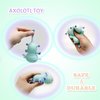 ZTATU Axolotl Squishy Toys Stress Balls for Adults (1PCS) Salamander Squishy Dough Ball, Sensory Toys Fidget Balls, Stress Relief Toy Party Favors Axolotl Gifts, Easter Basket Stuffers. (Blue)