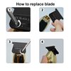 707B Replacement Blade compatible with BaBylissPRO FX787 & FX726 Trimmers,DLC Replacement Blades with 4 Guards Set Compatible with BaByliss Trimmer Blades,Black