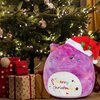 Easfan 12'' Christmas Rainbow Kitty Plush Pillow Soft Cat Plush Toy Cute Kitty Stuffed Animal Home Room Decoration for Kids Toddlers