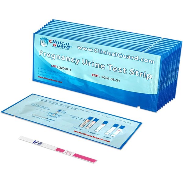 Clinical Guard 5 Pregnancy Tests Strips - Sensitive & Accurate Measurement Within 5 mins - Early Detection Pregnancy Test Strip - Easy to Use for Home Tests - HCG Test Strip Kit